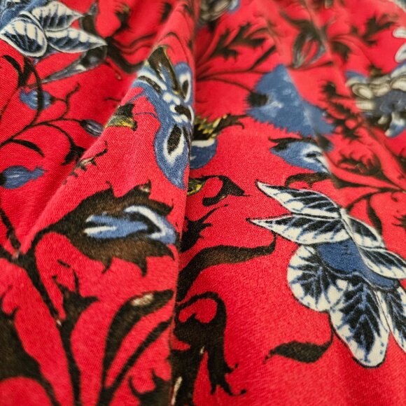Plus Size ModCloth Red Floral A-Line Dress - Picture 3 of 15